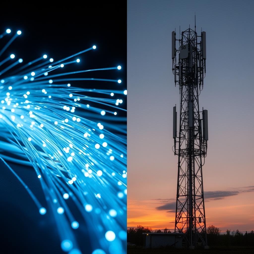 Fibra óptica vs. 5G: qual é a melhor conexão para você?