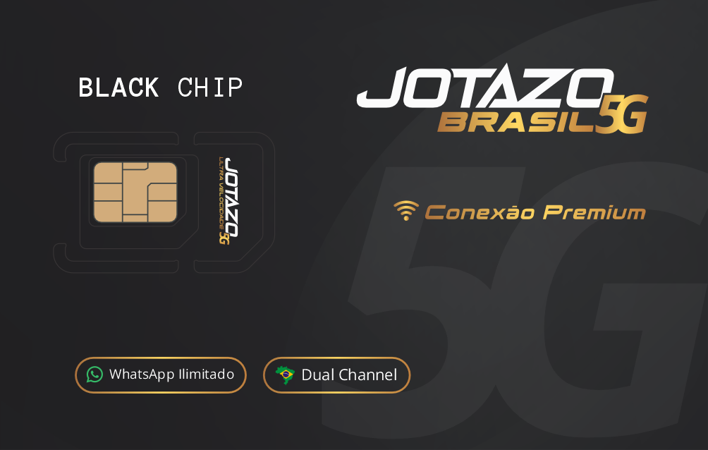 Cartão do Chip 5G Black Dual Channel